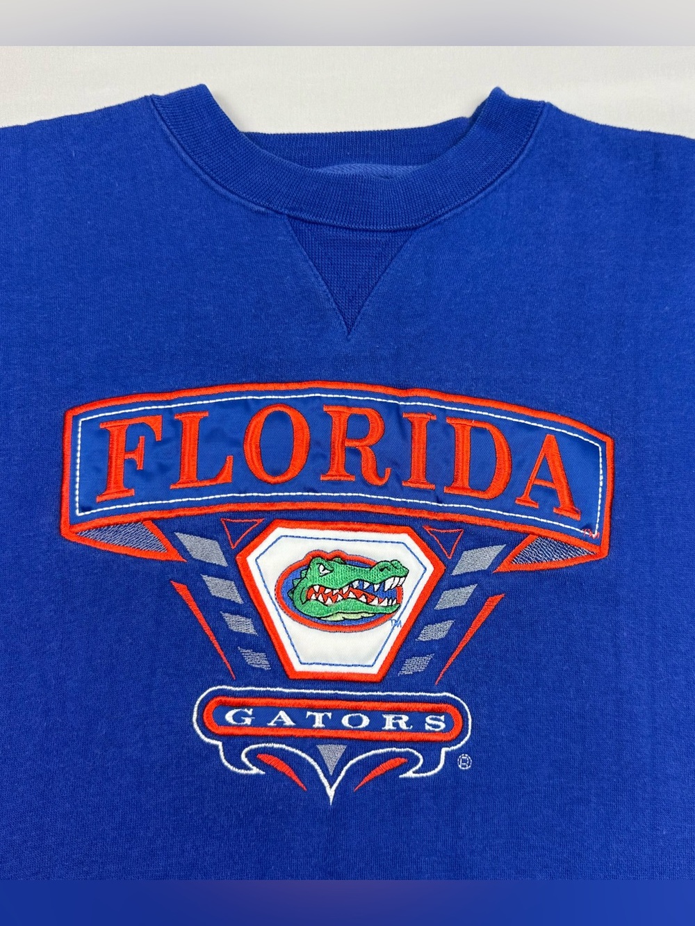 Vtg 90s Florida Gators Mens Crewneck Sweatshirt Sz Medium Embroidered Blue A4